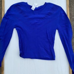 Fabletics blue crop top
